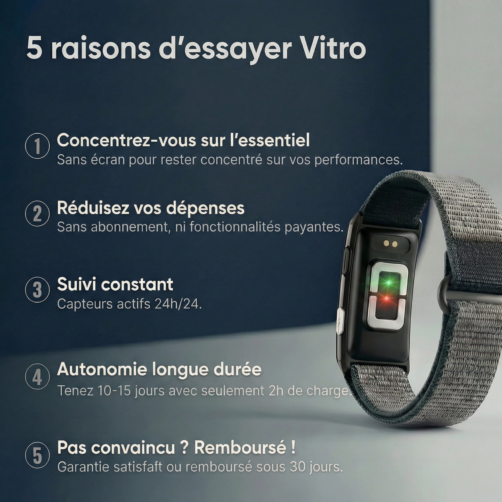 Cinq raisons d'essayer le bracelet connecté Vitro Fitmo [FR]