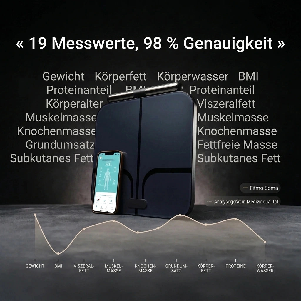 [DE] Soma Waage: 19 Messwerte und 98 % Genauigkeit